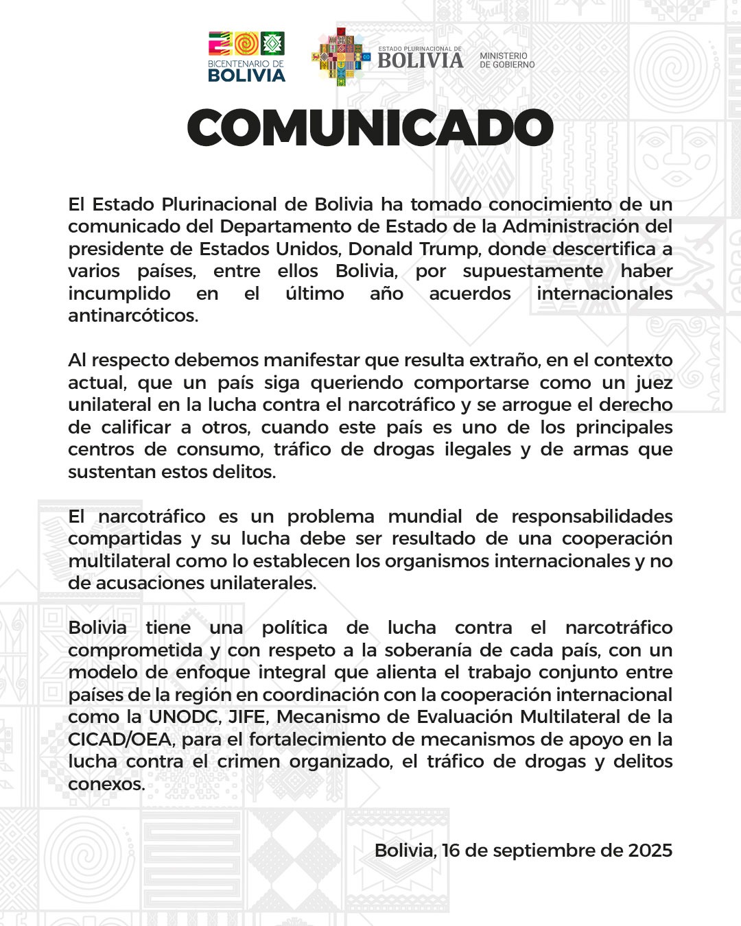 COMUNICADO